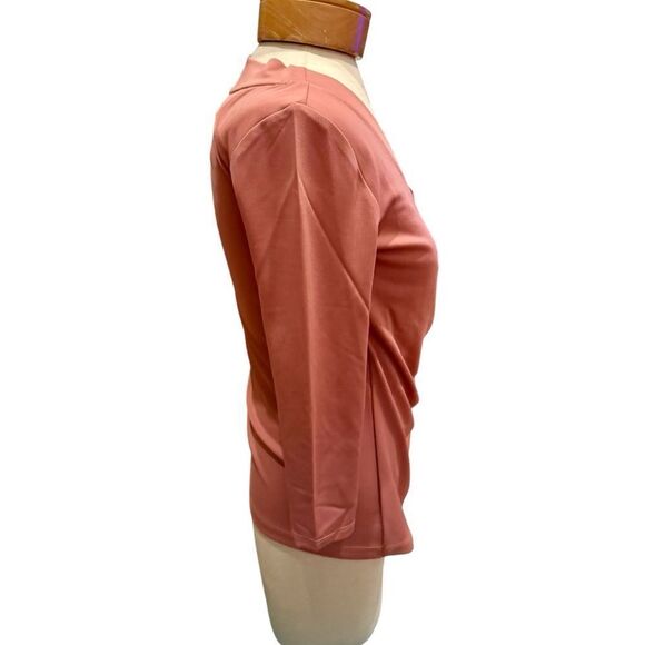 Lauren Ralph Lauren Faux Wrap Top | Rose Pink | SizeXS - Picture 3 of 10